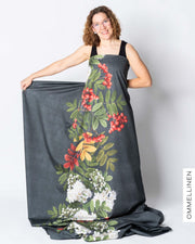 Cotton satin, Pihlaja - grey