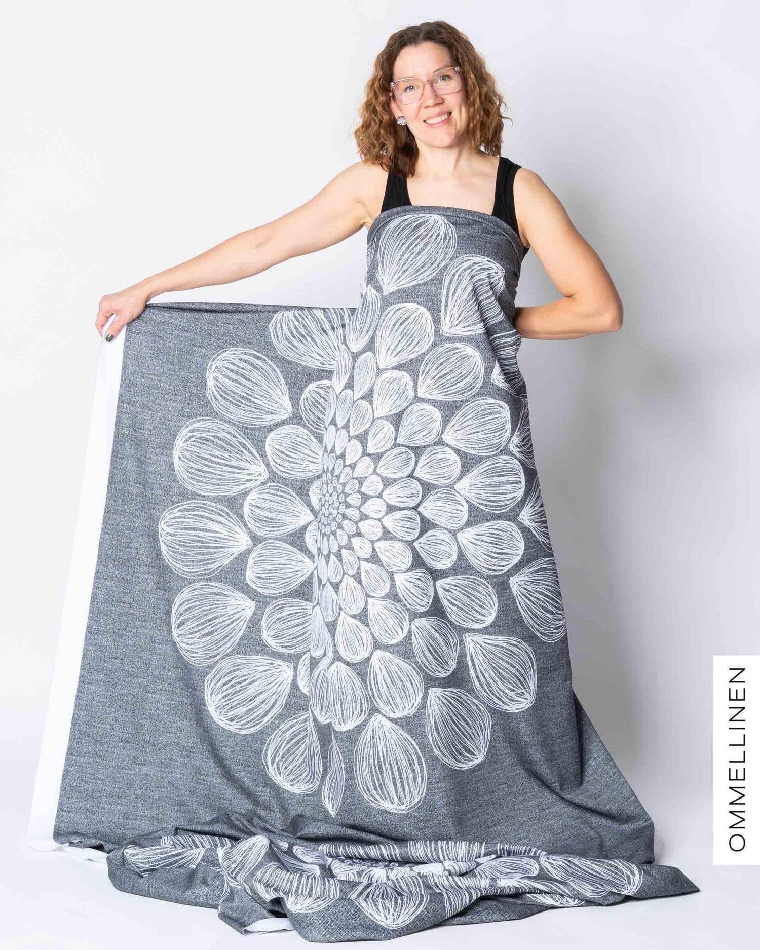 Puuvillasatiini, Kaipuu RAPORTTI - harmaa