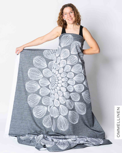 Puuvillasatiini, Kaipuu RAPORTTI - harmaa