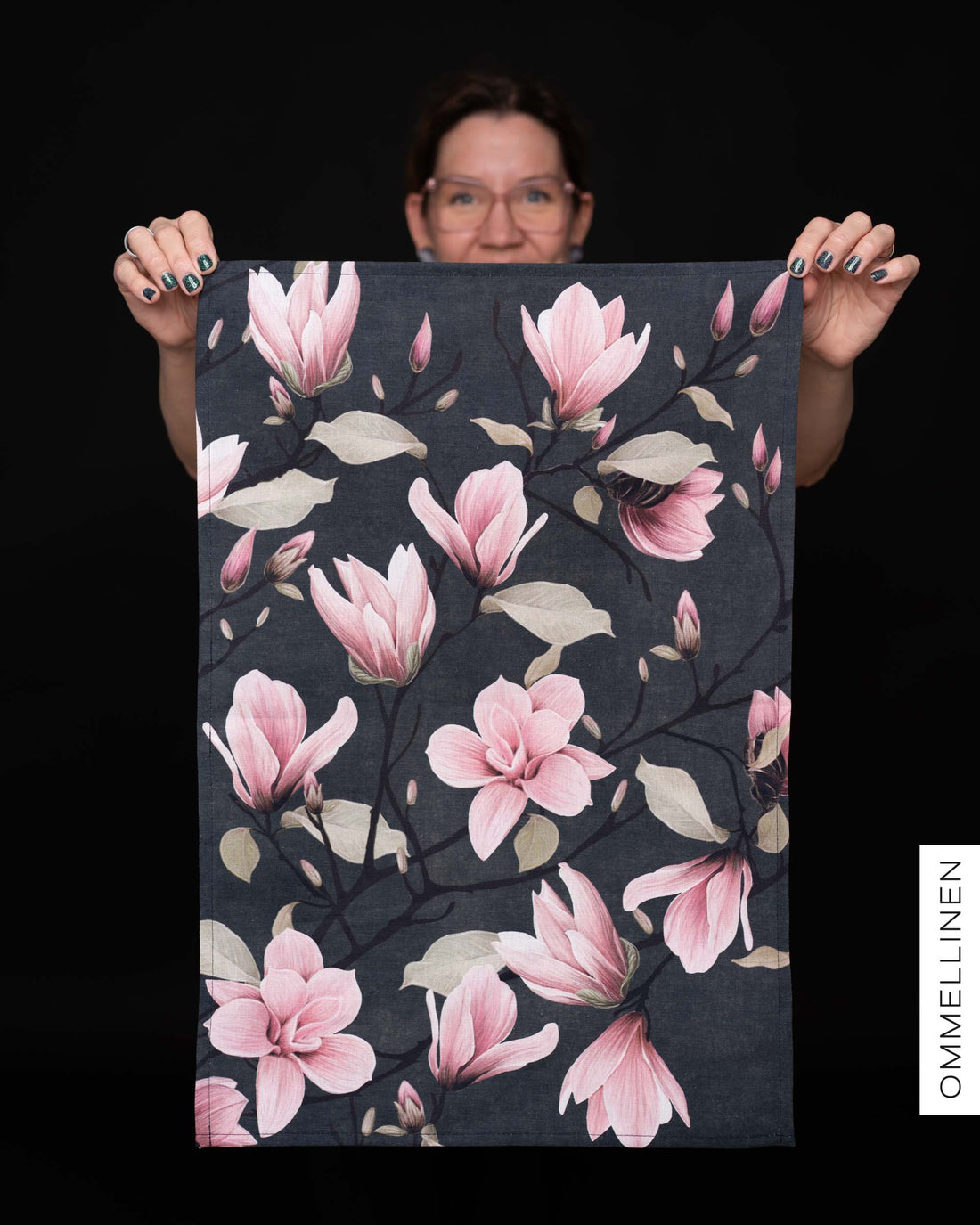 Kitchen towel, Magnolian kuiskaus - light pink