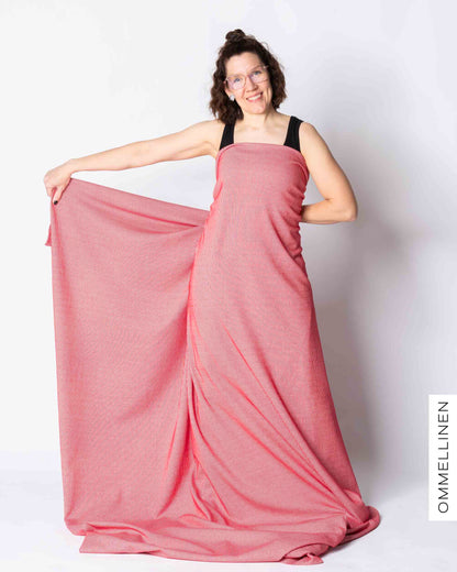 Raitaribbi, punainen/valkoinen