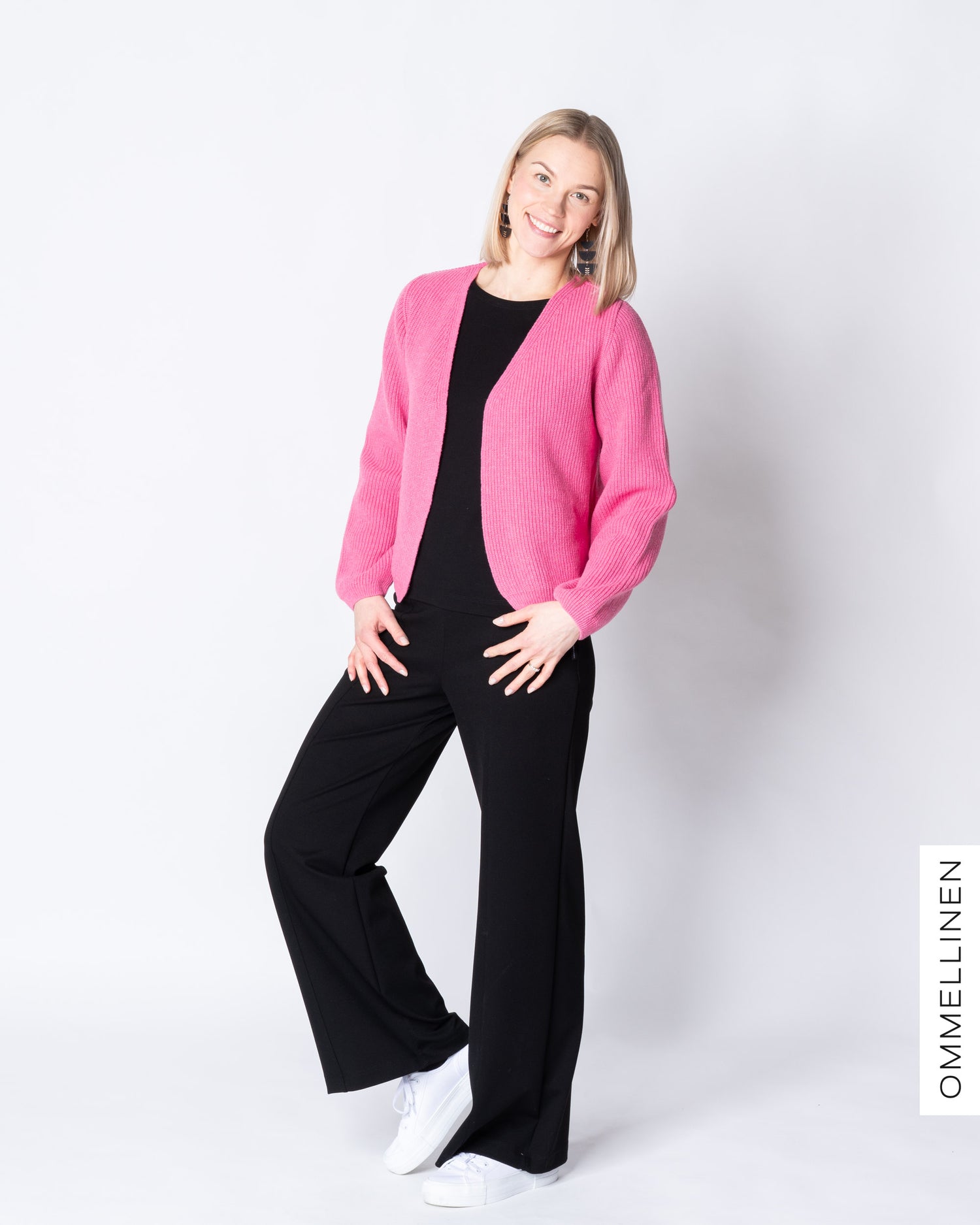 Neuletakki - merino, vadelma