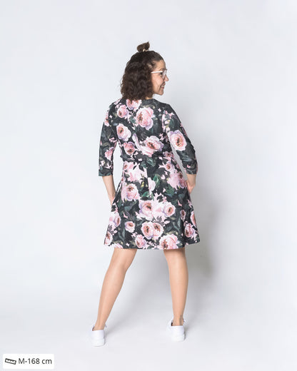SOLMU dress, Lumous continuous - rose