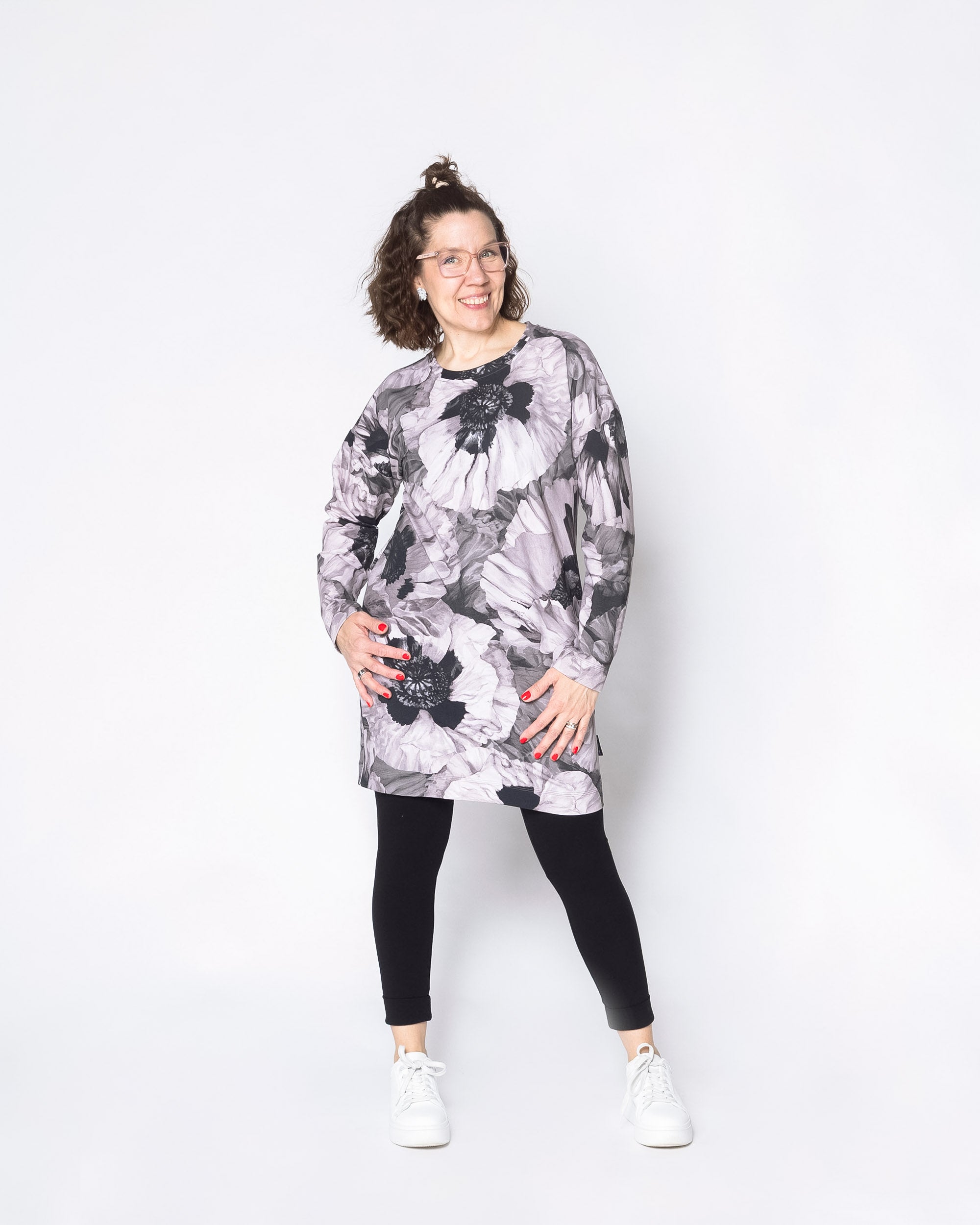 LEMPI tunic, Tuulenkukka - ash