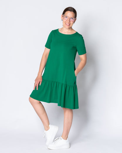 WHOOPS! FRILLA dress - short, green - 3XL