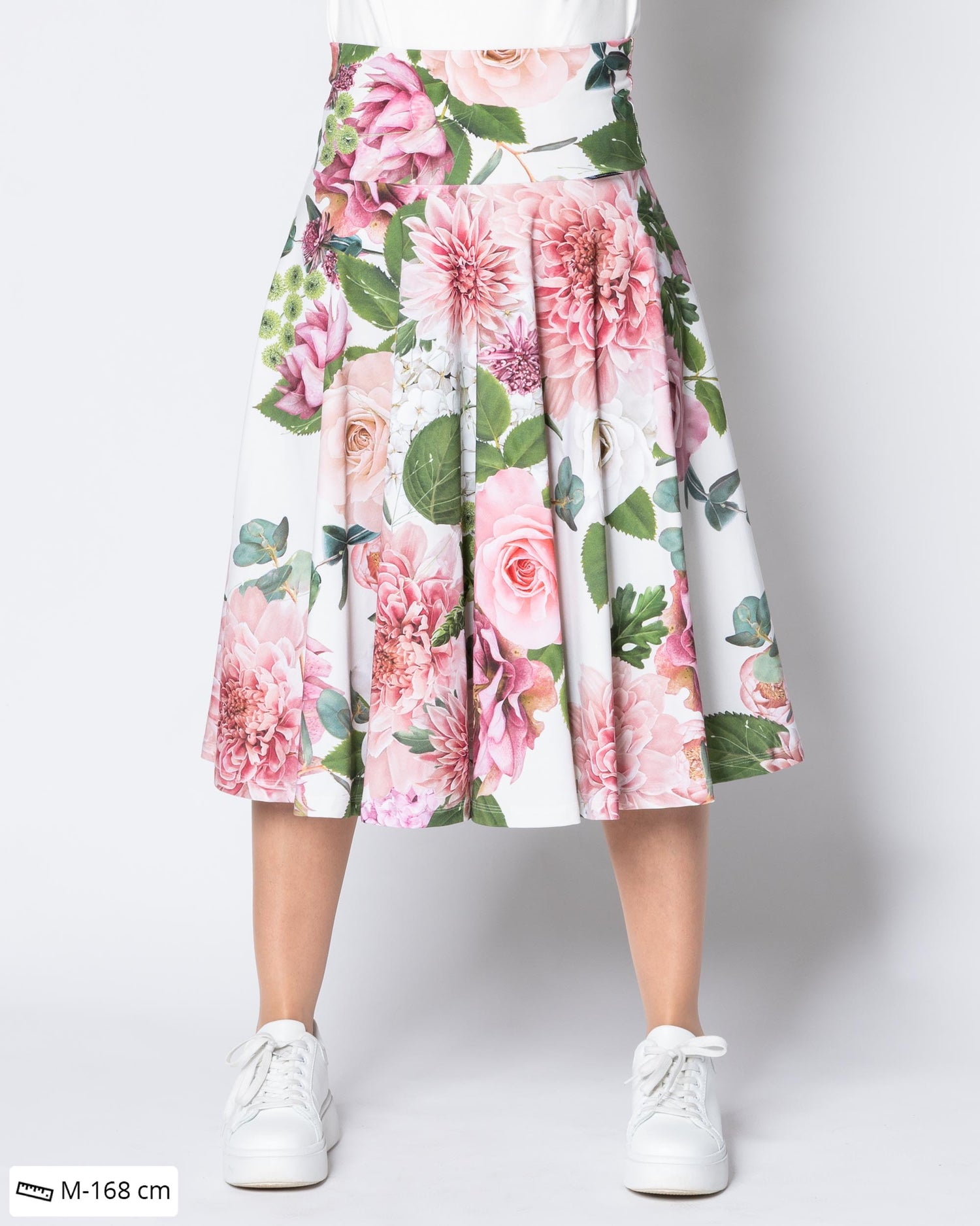 BELL skirt, Kukkakimppu - white