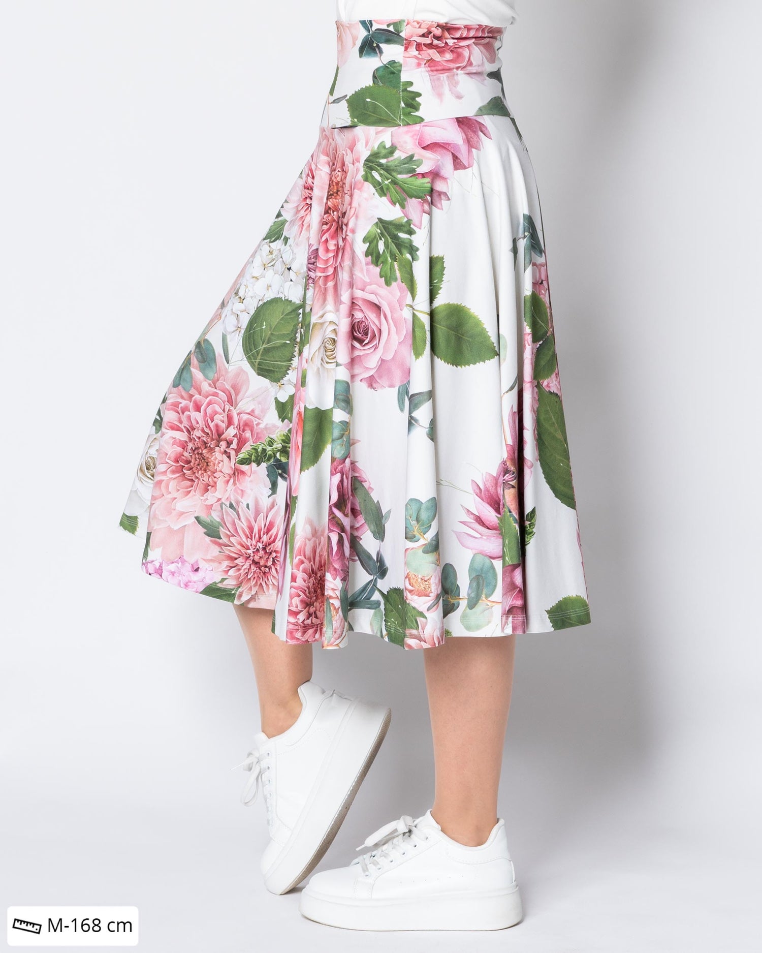 BELL skirt, Kukkakimppu - white