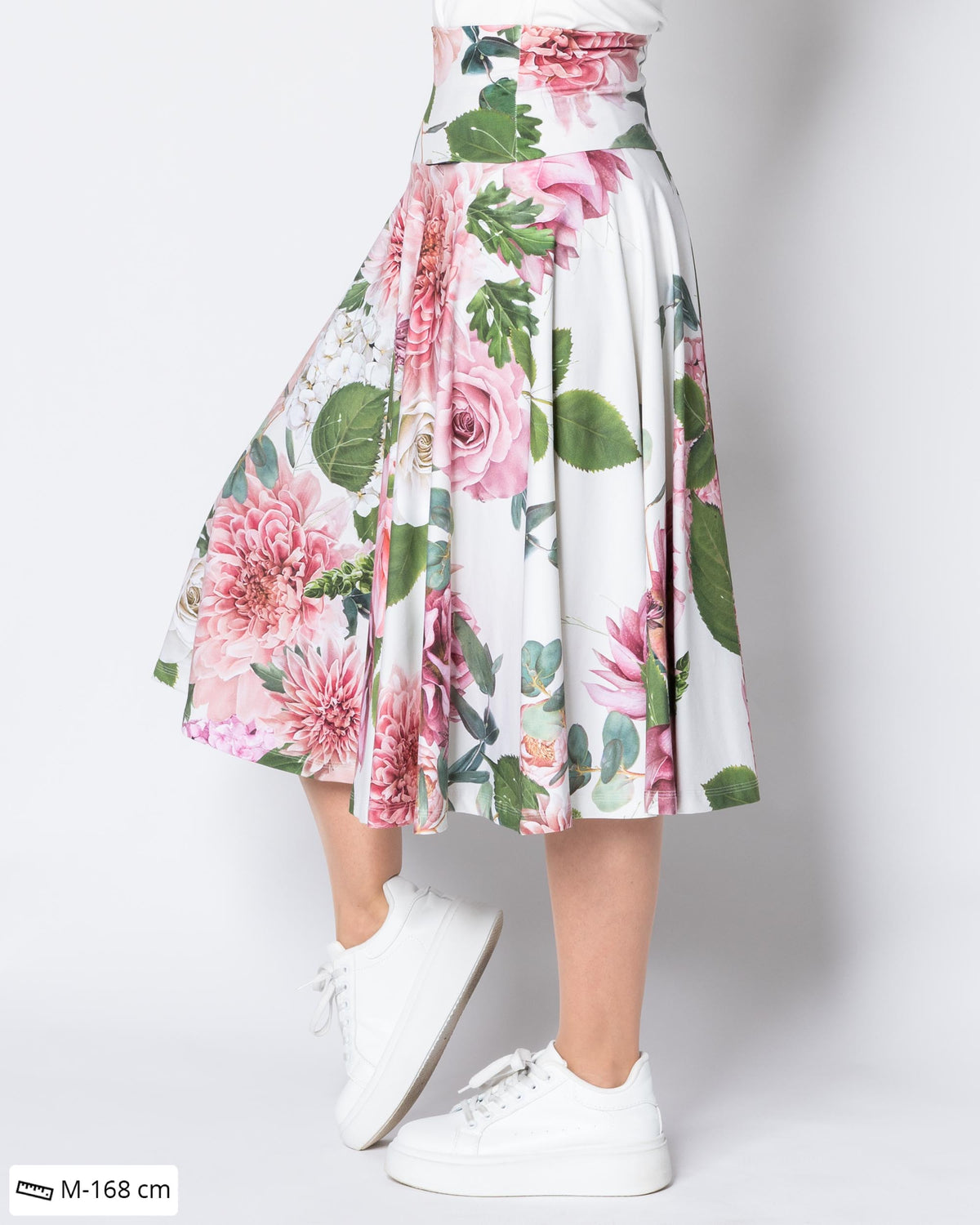 BELL skirt, Kukkakimppu - white