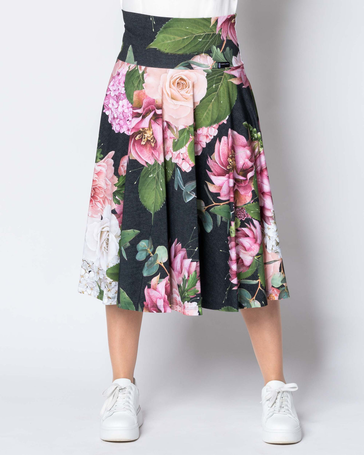 BELL skirt, Kukkakimppu - black