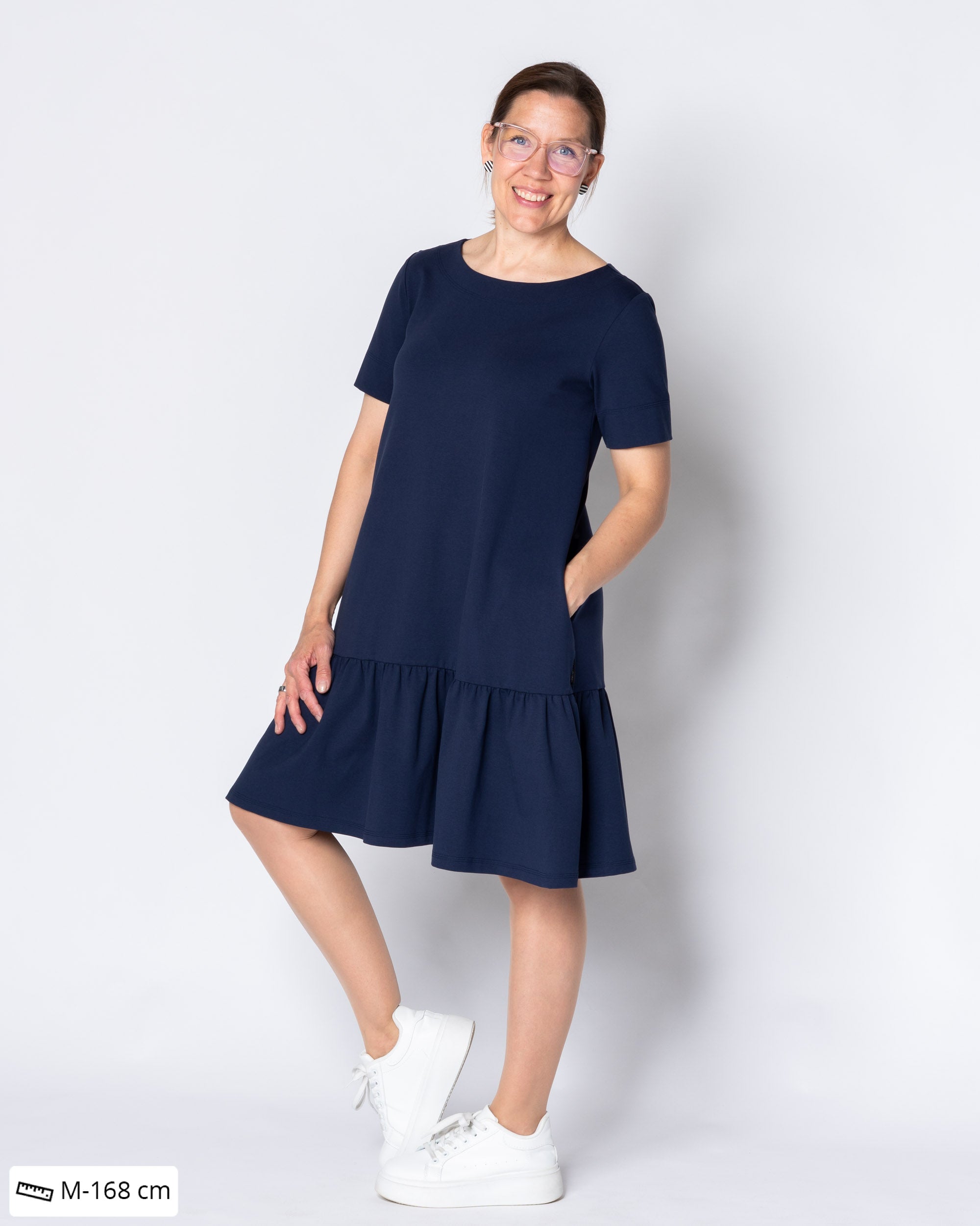 WHOOPS! FRILLA dress - short, blue - 3XL
