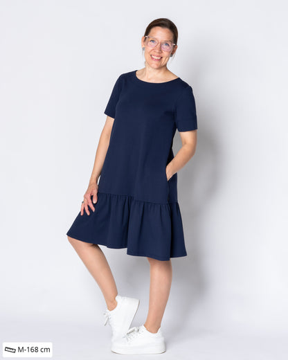 WHOOPS! FRILLA dress - short, blue - 3XL