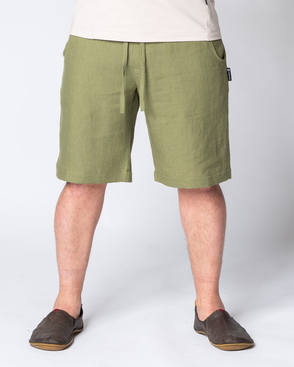 MEN'S LINEN shorts, green