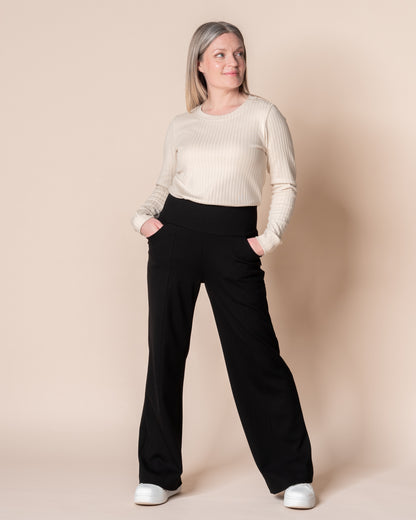 KANTTI pants - NORMAL LENGTH, black