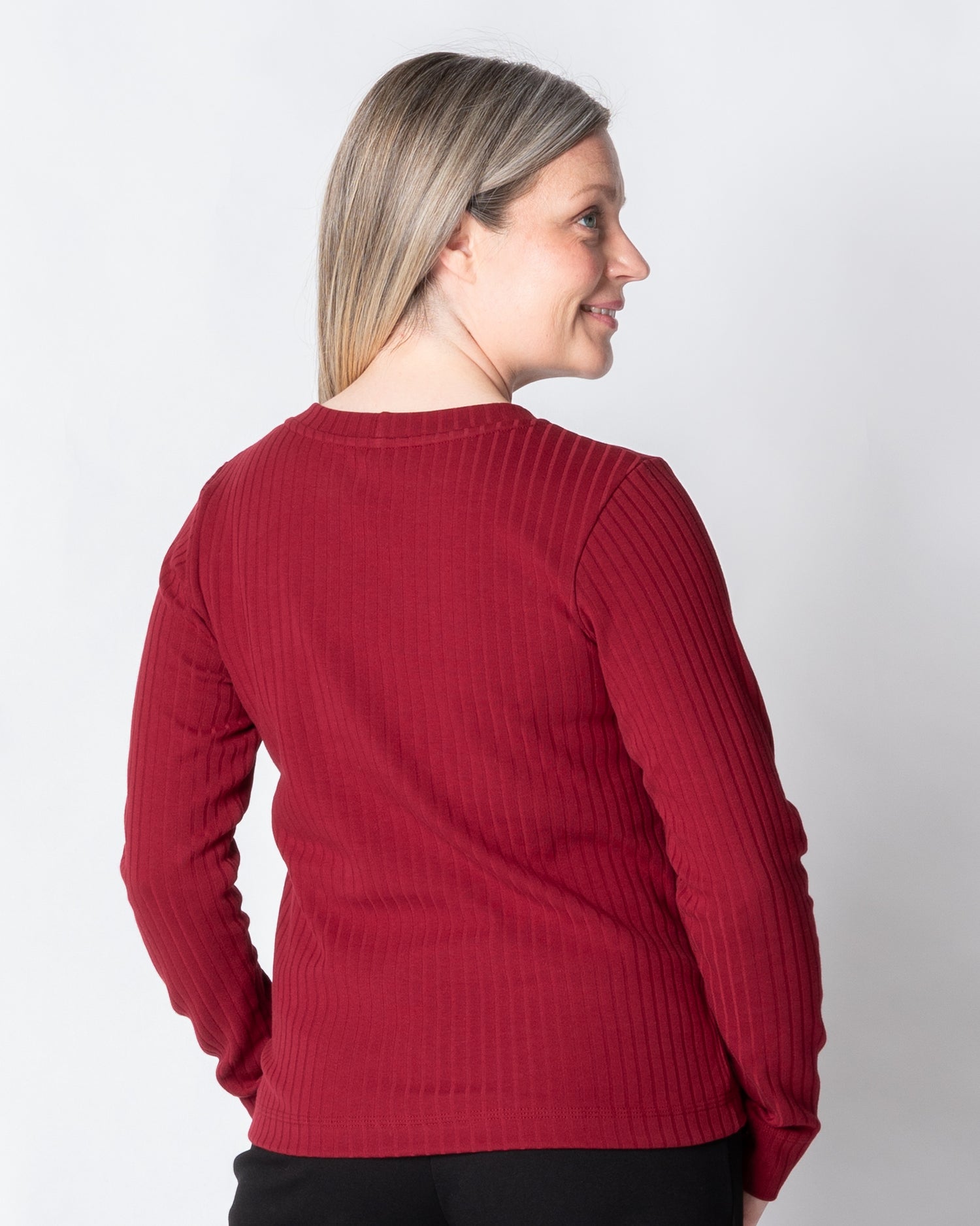 RIBBI shirt, burgundy