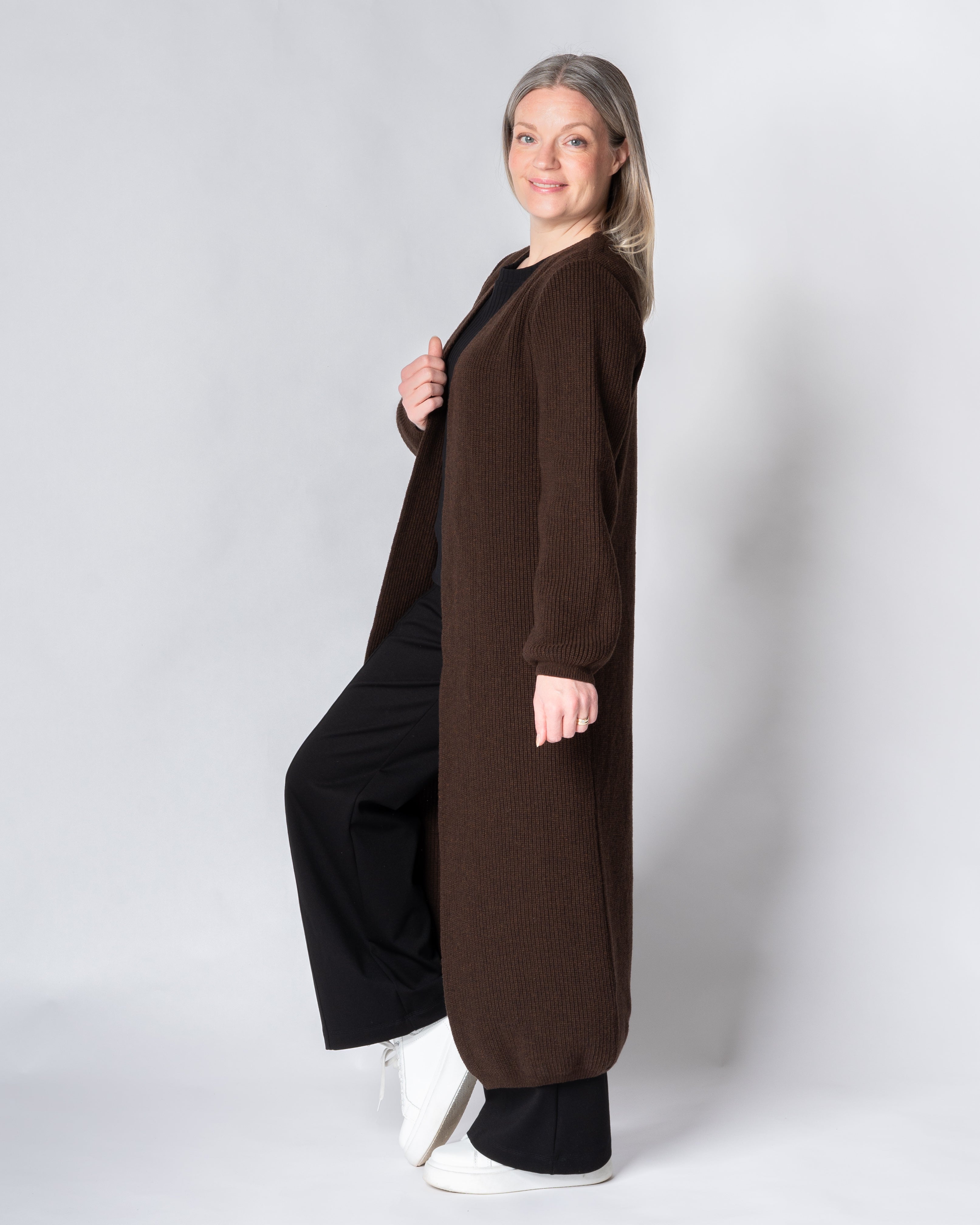 Maxitakki - merinovilla, ruskea