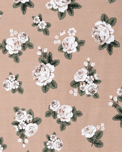 French terry, Babushka Roses - sand