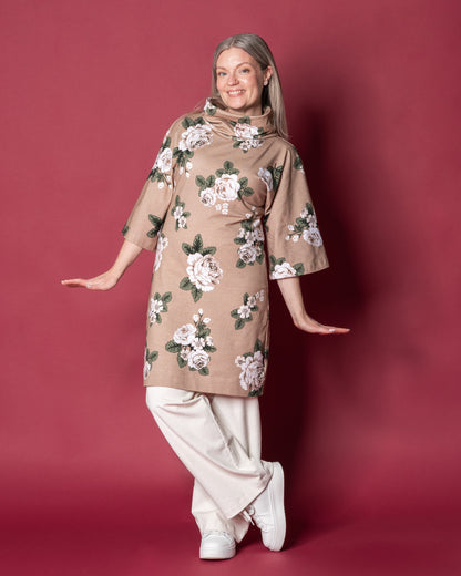 HUPS! Hulmutunika, Babushka Roses - hiekka - XS/S