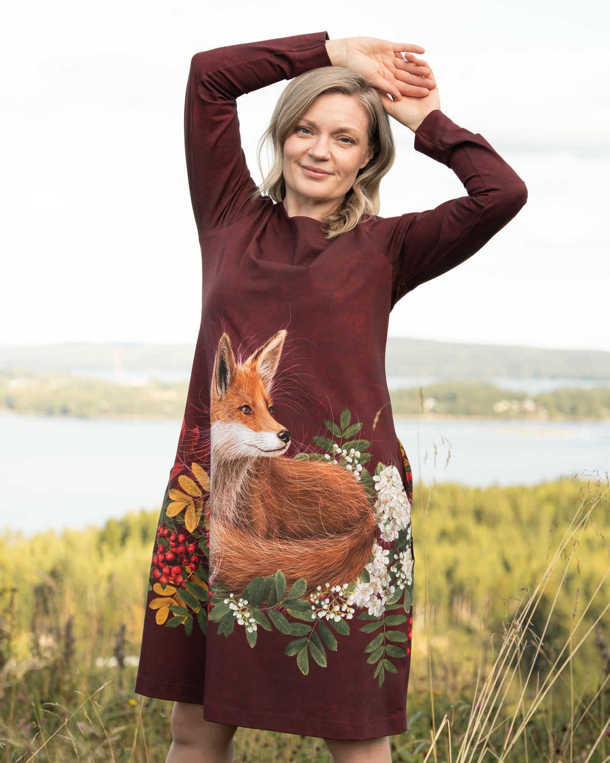 IISI dress, Pihlaja & kettu - burgundy