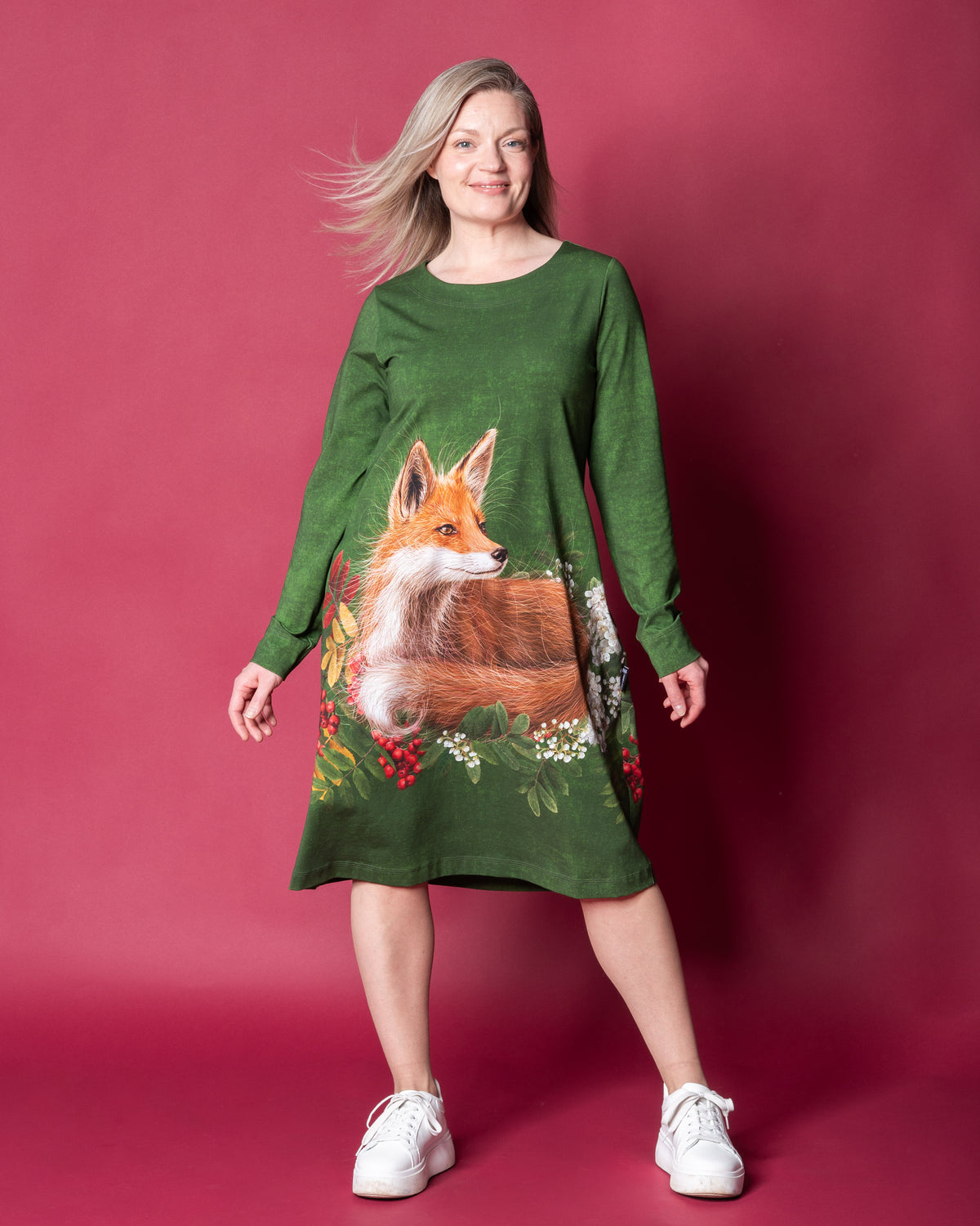 IISI dress, Pihlaja & kettu - green