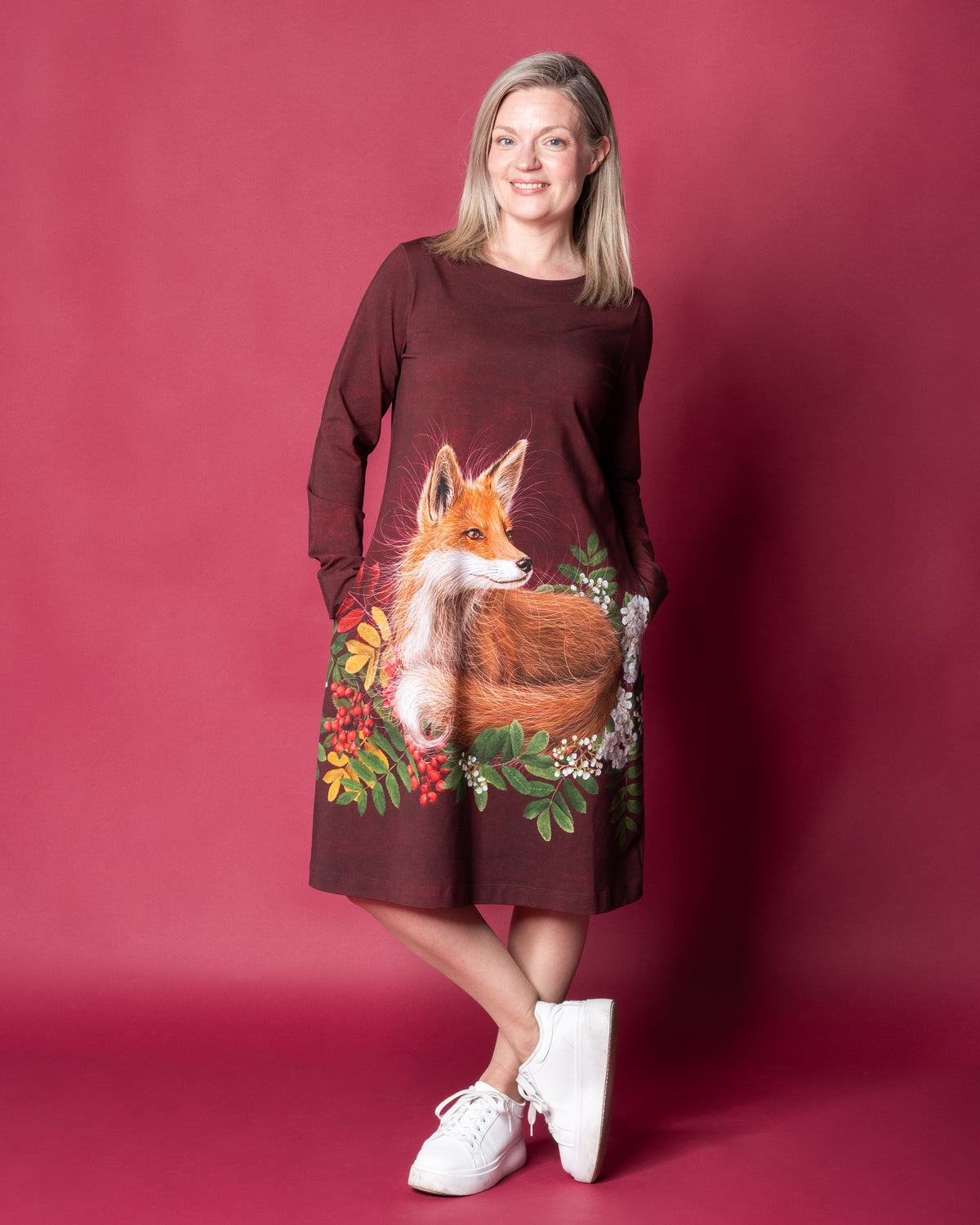IISI dress, Pihlaja & kettu - burgundy