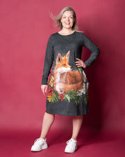 IISI dress, Pihlaja & kettu - grey, slight II-quality