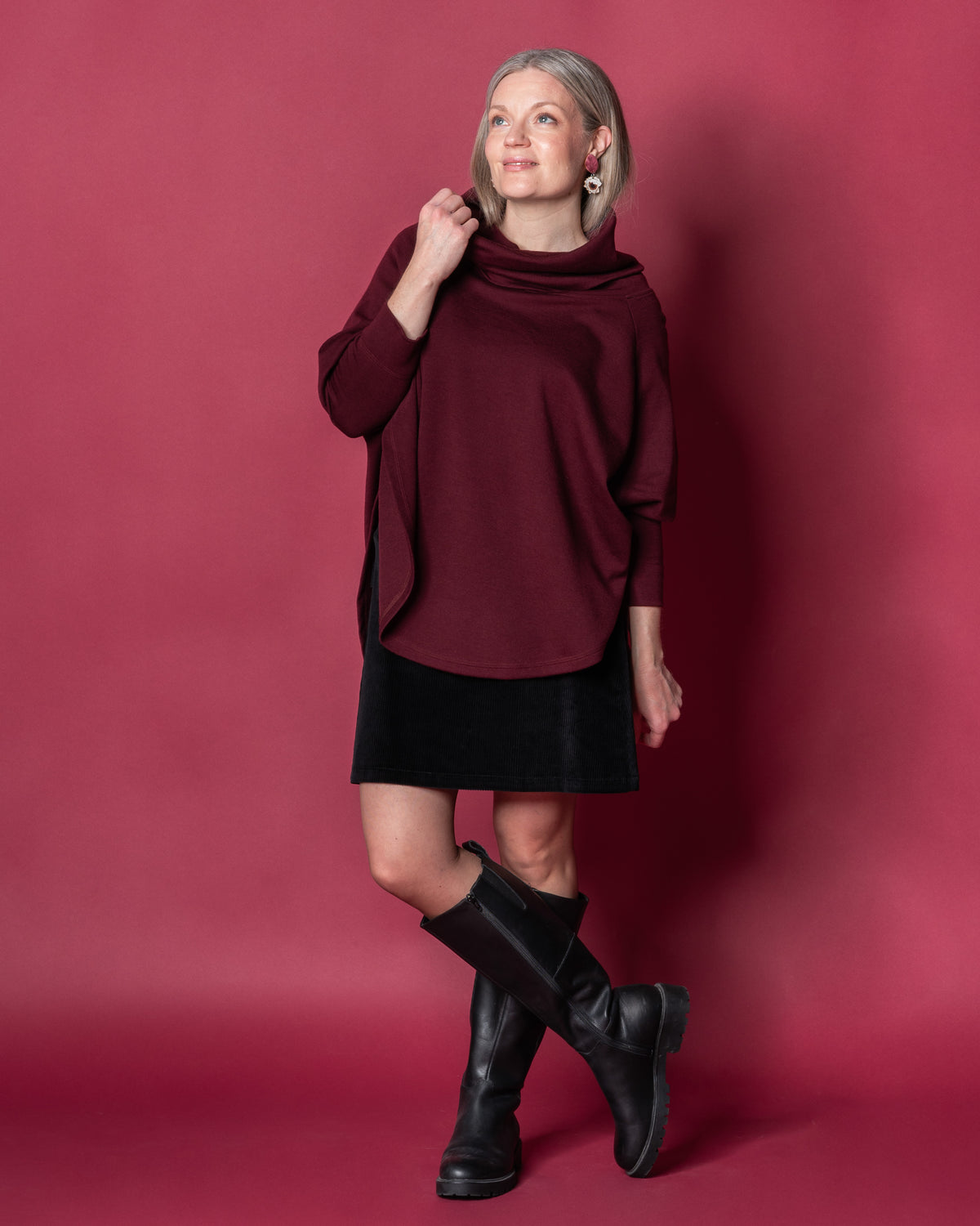 CORDUROY skirt, black