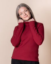 RIBBI polo shirt, burgundy