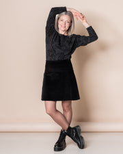 CORDUROY skirt, black