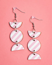 Earrings, Raita - light pink hanging, hook