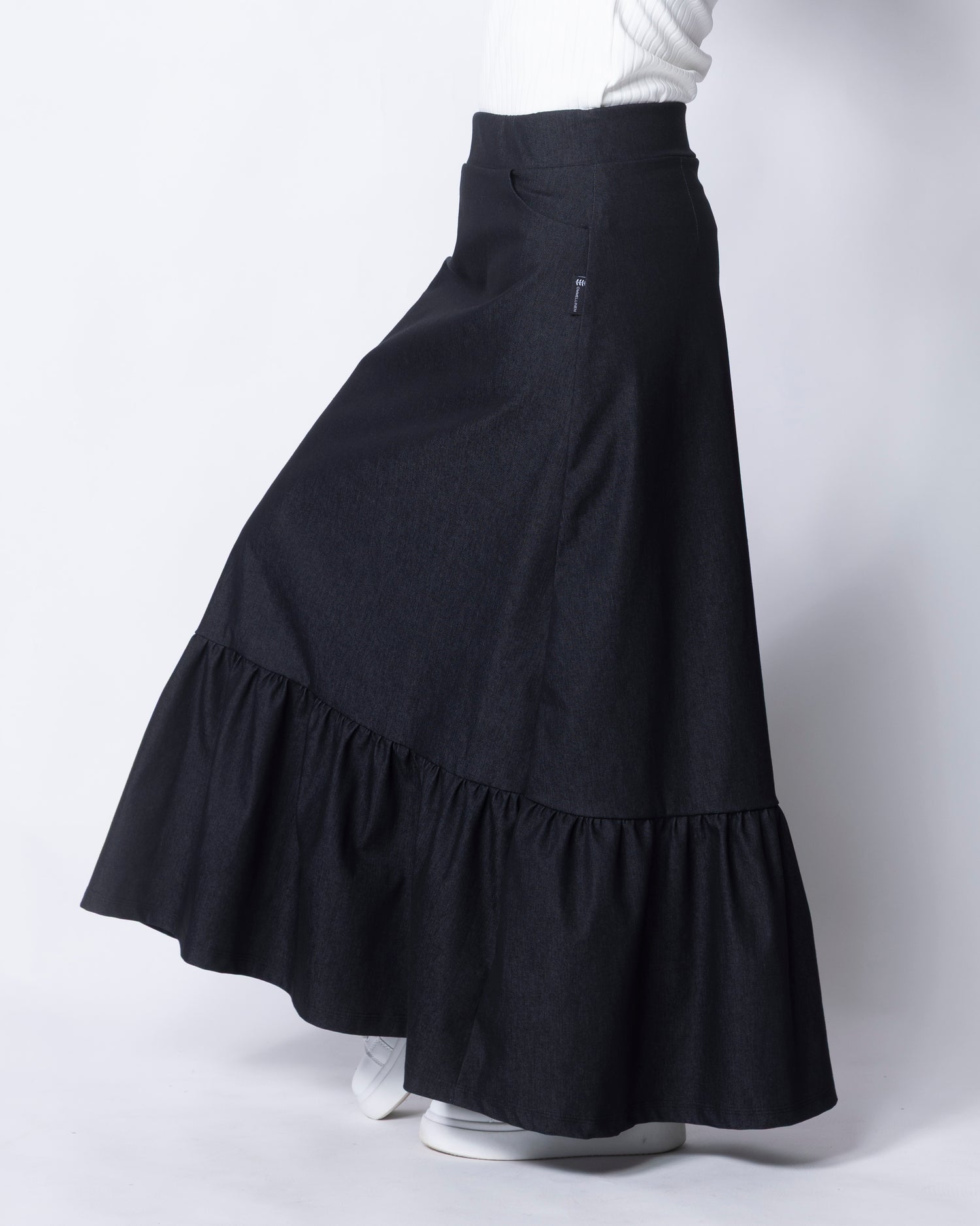 DENIM skirt, charcole