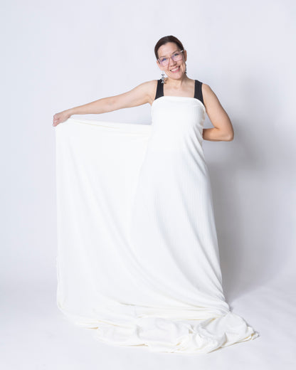 Rib knit, off white