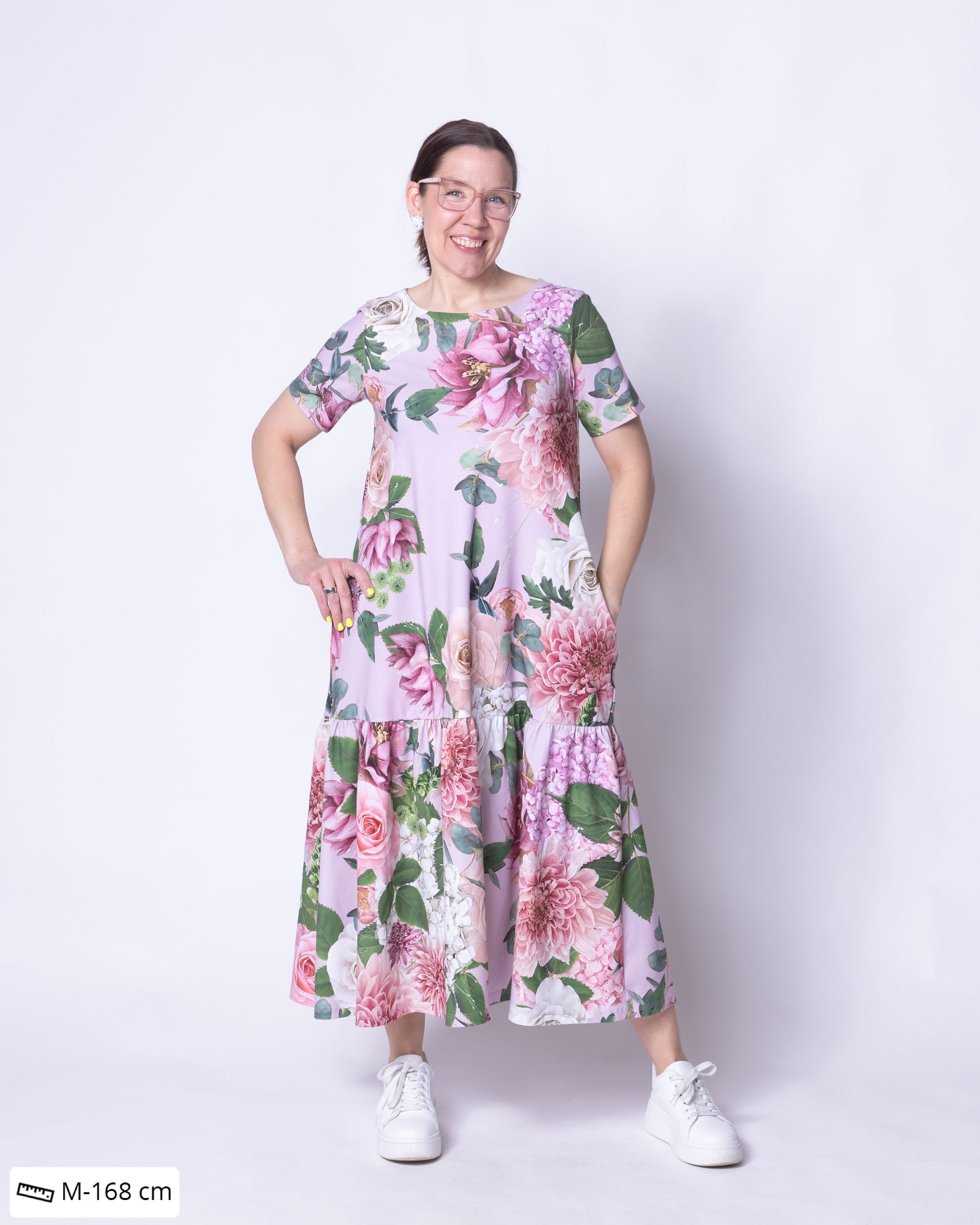 FRILLA dress, Kukkakimppu - light lavender