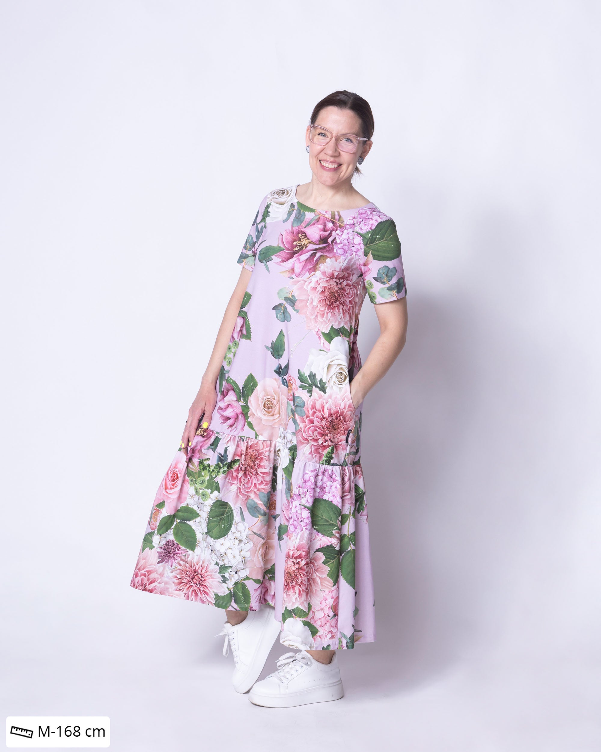 FRILLA dress, Kukkakimppu - light lavender