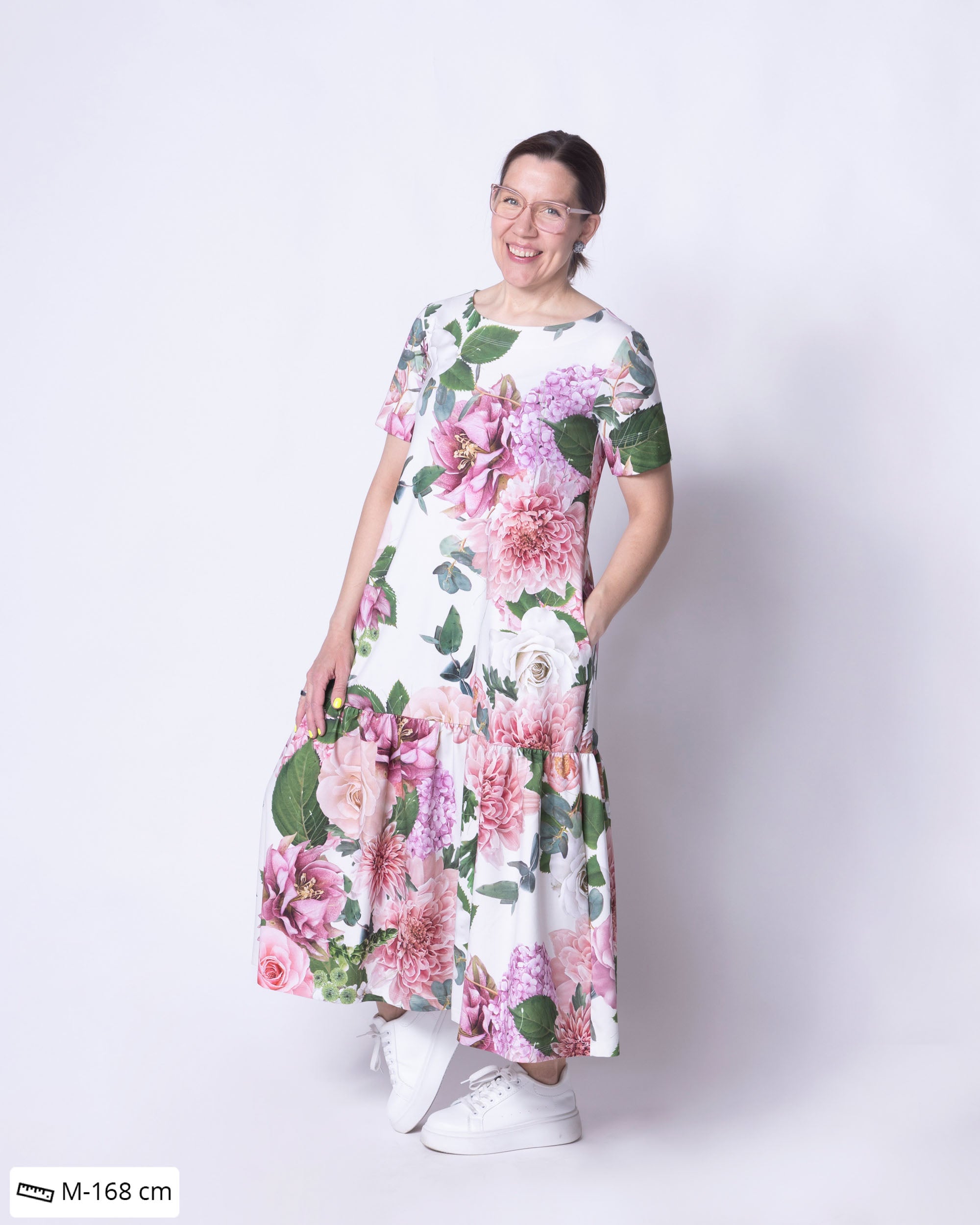 FRILLA dress, Kukkakimppu - white