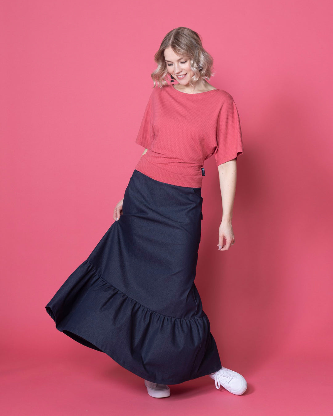 Helmiteeppari, tumma koralli