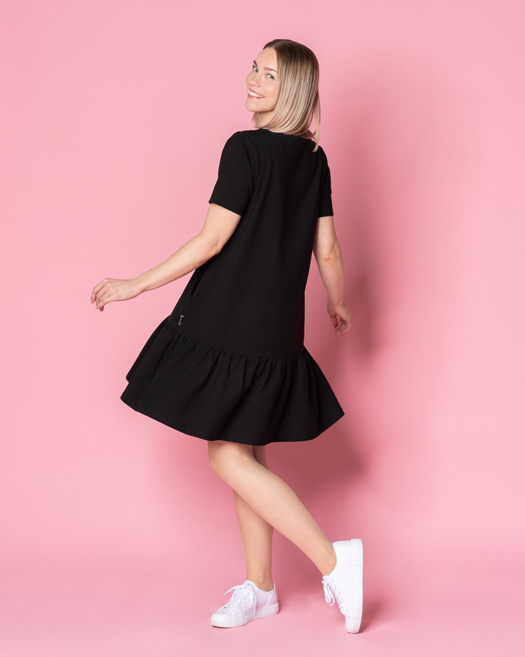 WHOOPS! FRILLA dress - short, black - S