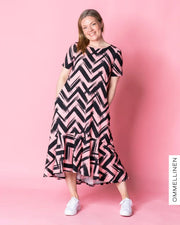 HULMU dress, Siksak - light pink