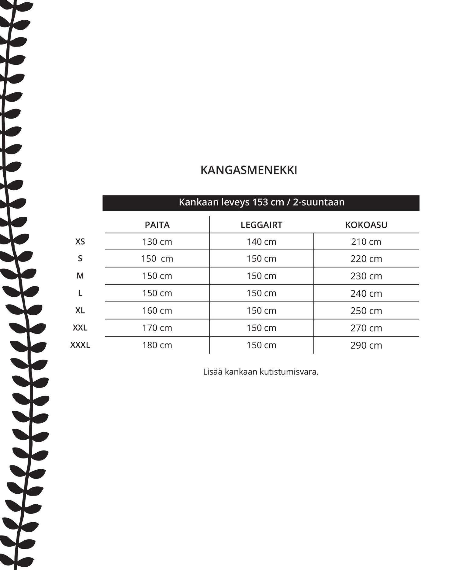 Pattern - lempi layering set
