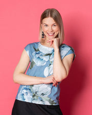 LEMPI t-shirt, La Belle continuous - light blue