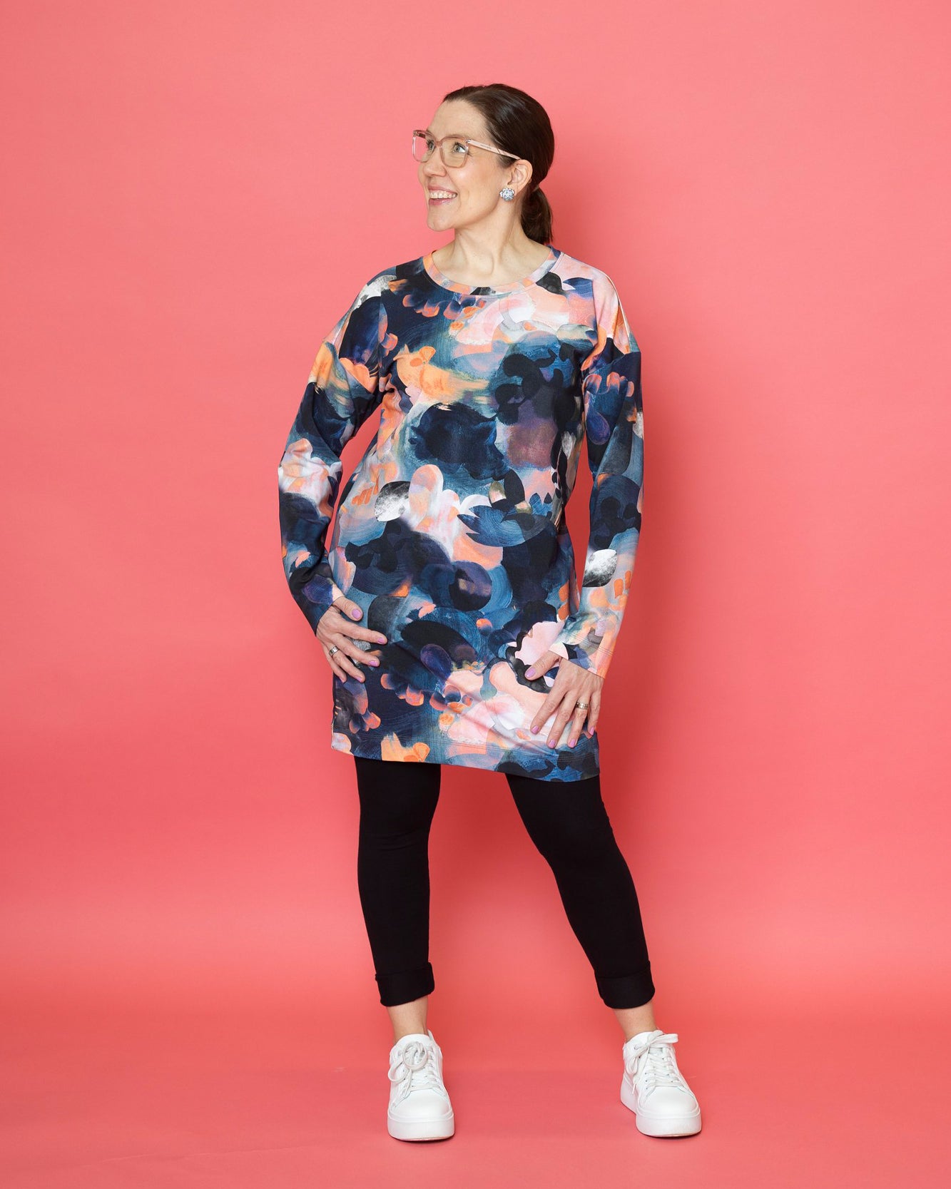 LEMPI tunic, Hehku - blue/coral