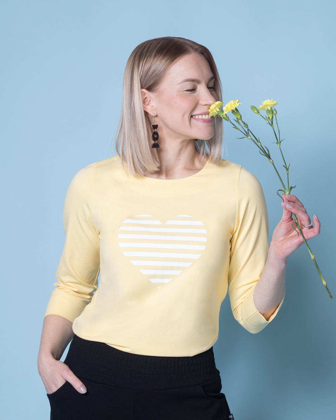 Mielipaita, sydän - vaalea keltainen