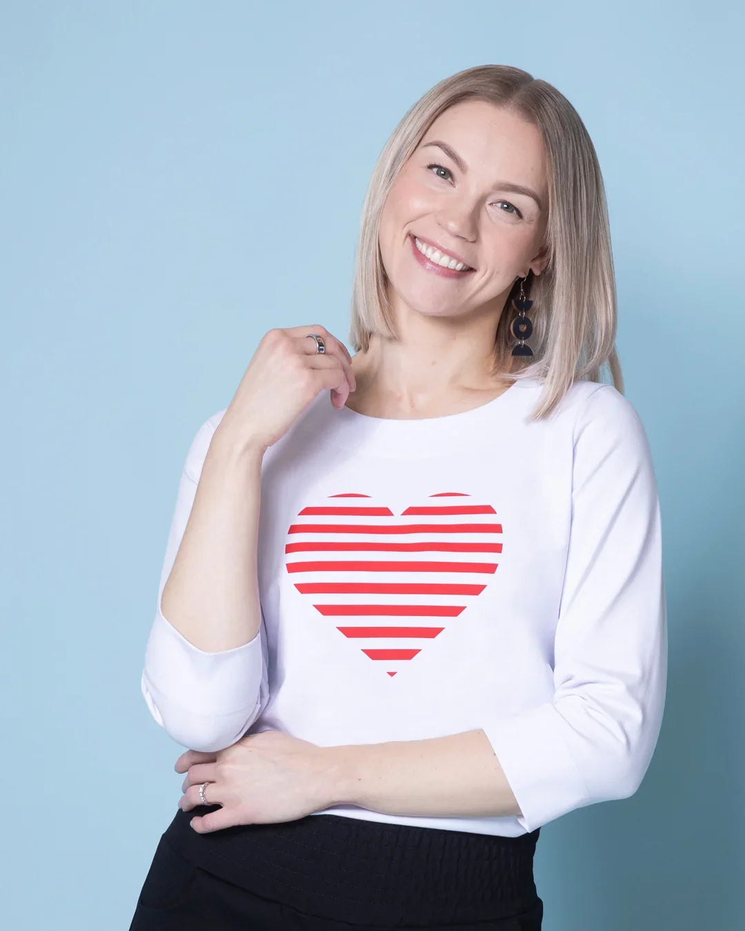 MIELI shirt, heart - white, slight II-quality