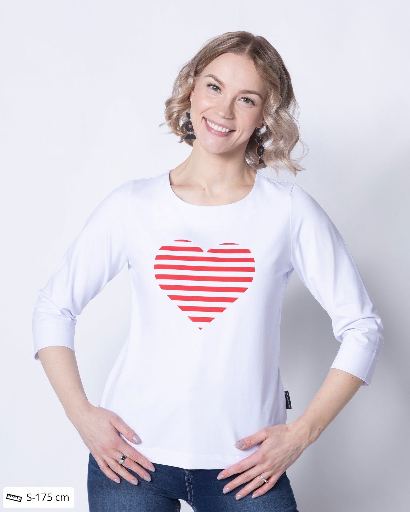 MIELI shirt, heart - white, slight II-quality