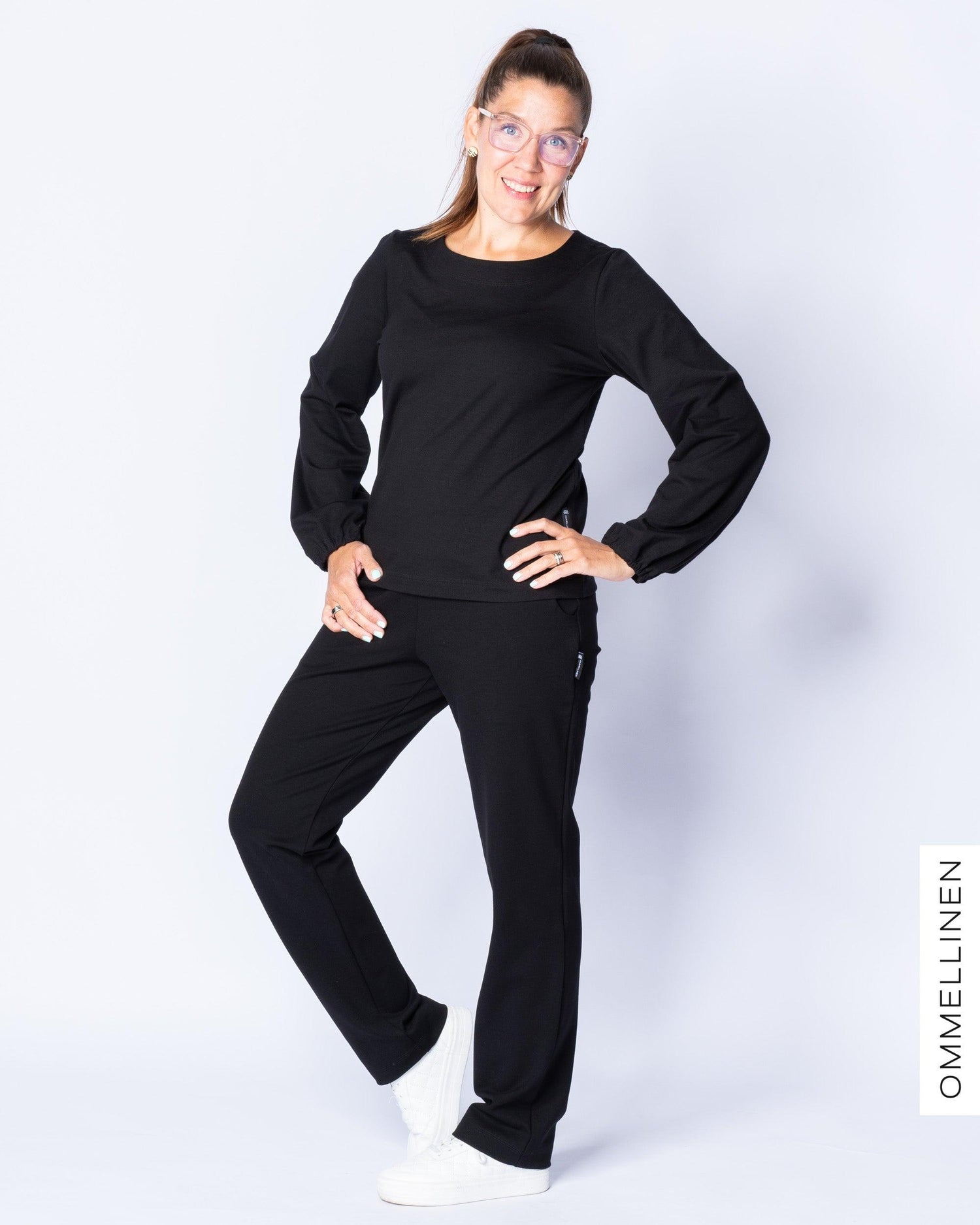 WHOOPS! PUFFI shirt - long sleeves, black - M