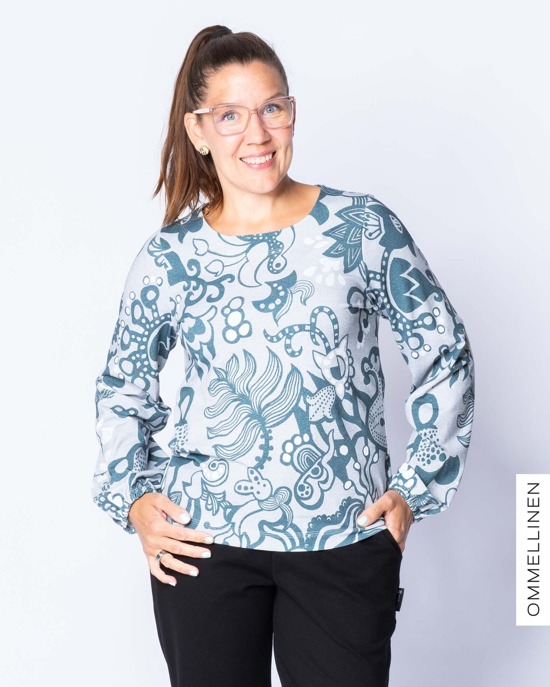 WHOOPS! PUFFI shirt - long sleeves, Mindflow - bluish grey - M