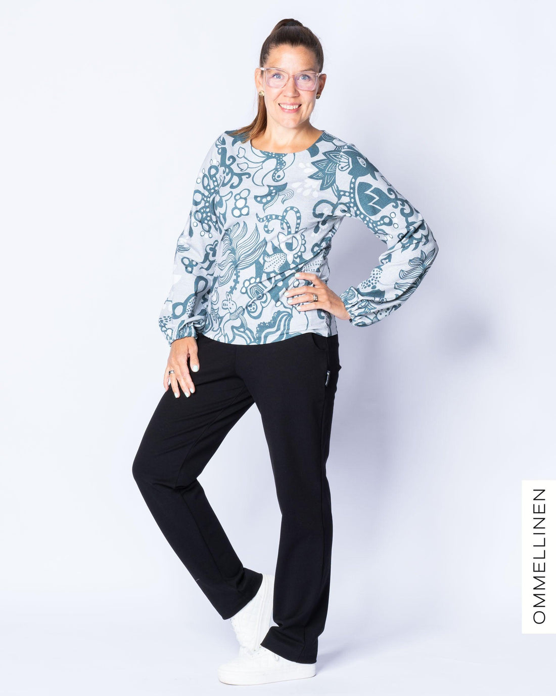 WHOOPS! PUFFI shirt - long sleeves, Mindflow - bluish grey - M