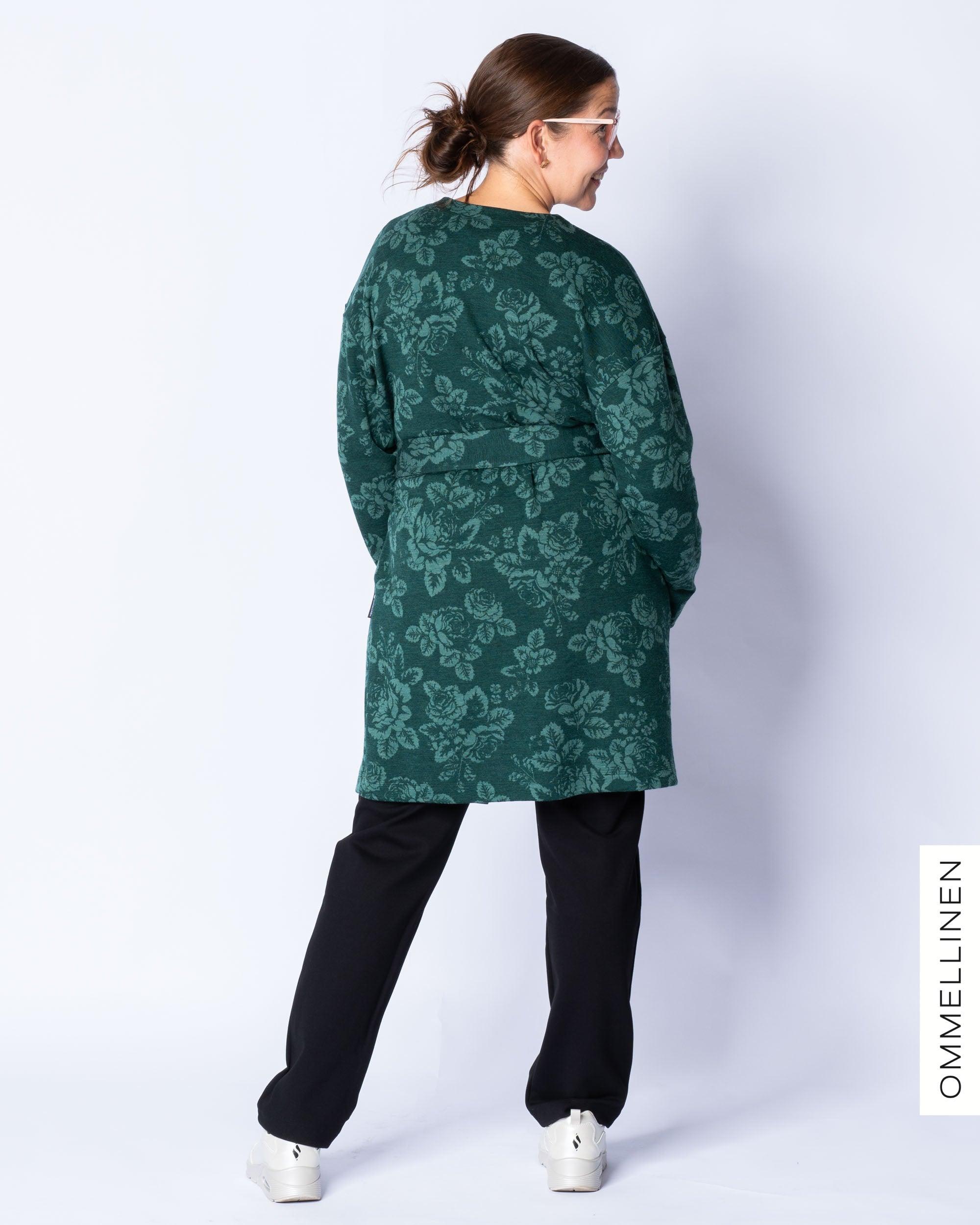 DIAMOND cardigan, Babushka Roses - green/green