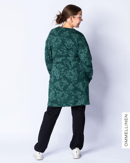 DIAMOND cardigan, Babushka Roses - green/green