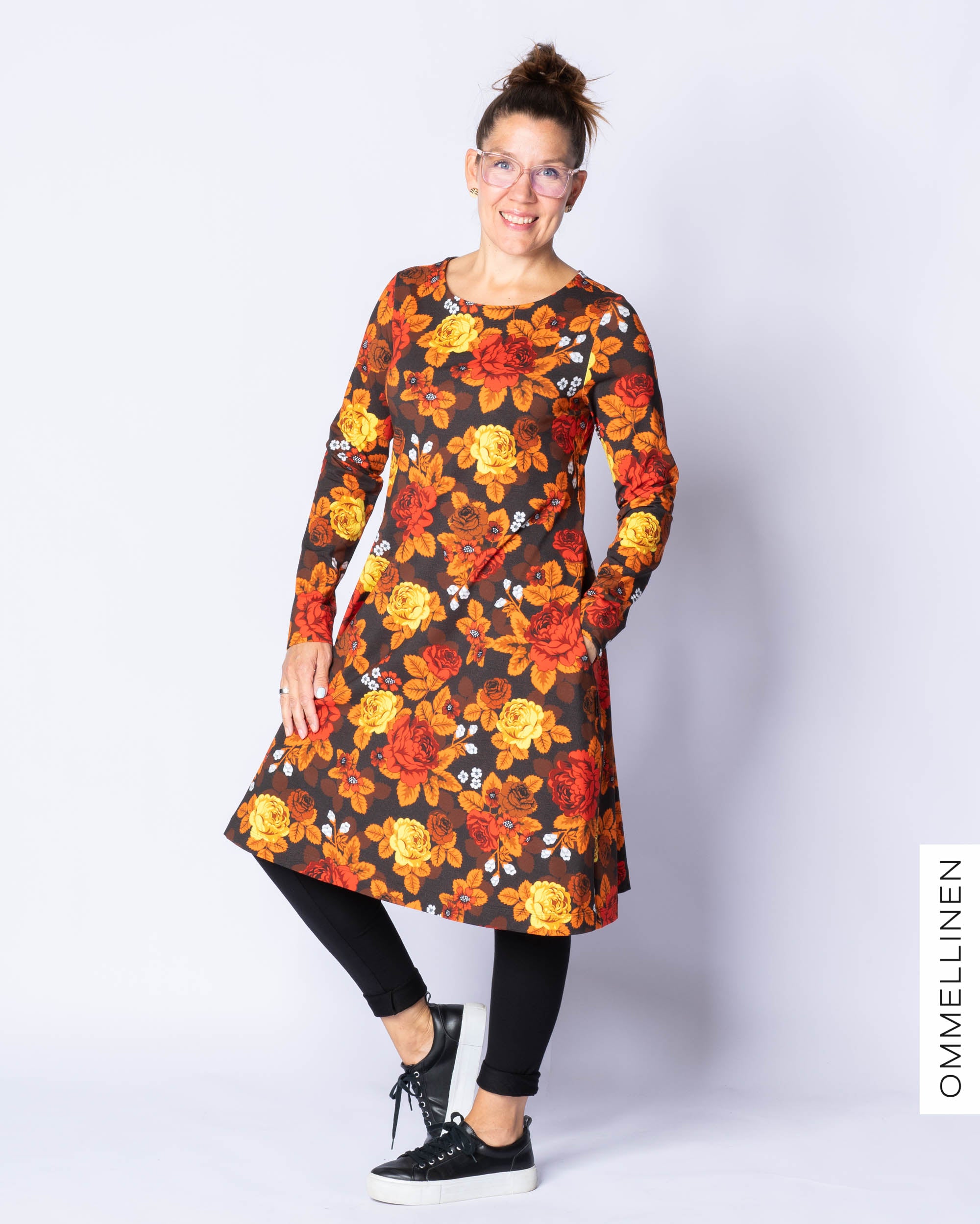 DRESS tunic, Babushka Roses - autumn