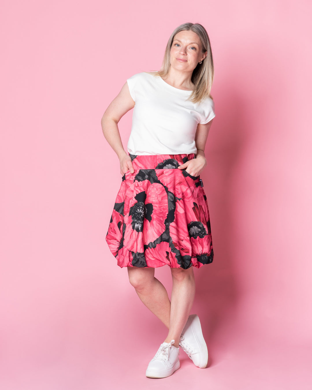 PUFFI skirt, Tuulenkukka - pink